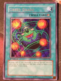Yugioh Greed Grado ANPR-EN088 Secret Rare 1st Edition NM - Image 1