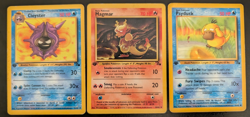 1999 Pokemon 1st Edition Fossil 3 Card Lot Cloyster, Magmar, & Psyduck - Image 1