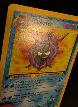 1999 Pokemon 1st Edition Fossil 3 Card Lot Cloyster, Magmar, & Psyduck - Image 3
