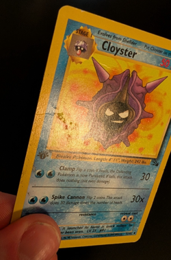 1999 Pokemon 1st Edition Fossil 3 Card Lot Cloyster, Magmar, & Psyduck - Image 4