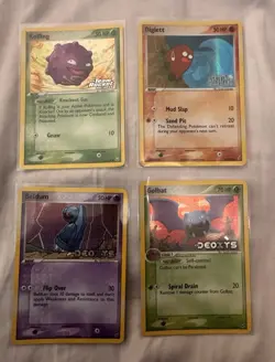 Smithy006 Pokemon TCG English 4-Card Lot Koffing Diglett Beldum Golbat stamped - Image 1