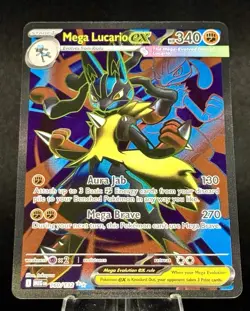 Mega Lucario ex 160/132 Ultra Rare Pokemon Card Near Mint - Image 1