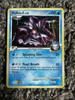 2009 Pokemon TCG Palkia G Platinum 12/127 Holo Rare Card MP - Image 1