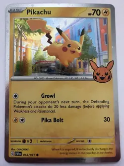 Pokemon TCG Cosmos Pikachu Card 018/091 Halloween Trick or Trade 2024 - Image 1