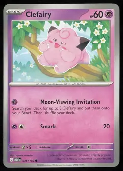 CLEFAIRY 035/165 151 POKEMON CARD NEAR MINT - Image 1