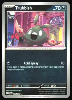 TRUBBISH 056/086 CHAOS RISING REVERSE HOLO POKEMON CARD NEAR MINT - Image 1