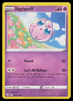 JIGGLYPUFF 110/264 FUSION STRIKE POKEMON CARD NEAR MINT - Image 1