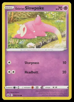 GALARIAN SLOWPOKE 054/198 CHILLING REIGN POKEMON CARD NEAR MINT - Image 1