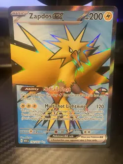 [ NM ] Pokemon Zapdos ex 192/165 SV151 Ultra Rare Full Art Holo Pokemon Card - Image 1