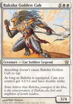MTG Raksha Golden Cub, Fifth Dawn, Damaged, English - Image 1