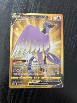 Pokemon TCG Galarian Articuno v 181/172 Brilliant Stars Gold Secret Rare Card - Image 1