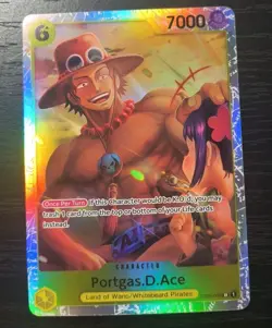 One Piece CCG Portgas D. Ace Starter Deck SR Holo Card ST09-010 NM - Image 1