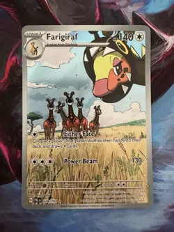 Pokemon TCG Farigiraf Paldea Evolved Illustration Rare Card 228/193 - Image 1
