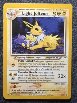 Light Jolteon 48/105 Uncommon Pokemon Card NM - Image 1