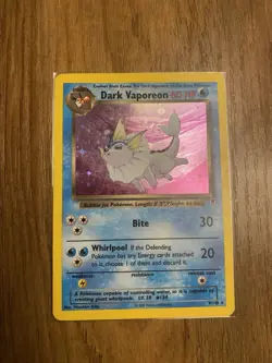 Pokemon TCG Dark Vaporeon Holo Rare Card Legendary Collection Moderately Played - Image 1
