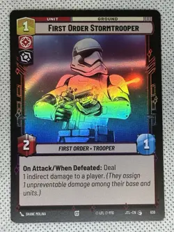First Order Stormtrooper Card (Hyperspace Foil) Star Wars Unlimited Pack Fresh🔥 - Image 1