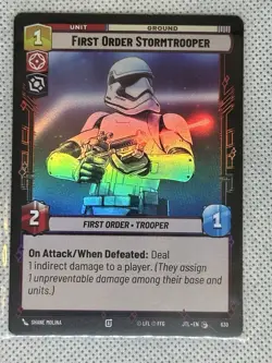 First Order Stormtrooper Card (Hyperspace Foil) Star Wars Unlimited Pack Fresh🔥 - Image 3