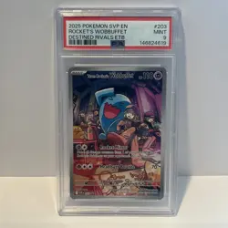 Team Rocket Wobbuffet 203 Promo Destined Rivals ETB 2025 Pokemon Card PSA 9 Mint - Image 1
