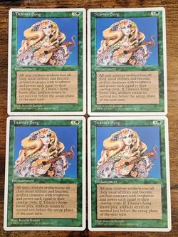 4x MTG Titania's Song ⭐NM+/Mint Vintage⭐ 4th Fourth Edition⭐ 1995 Magic x4 - Image 1