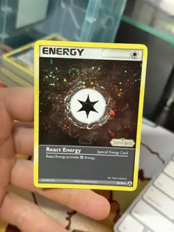 React Energy 82/92 EX Legend Maker 2006 Reverse Holo SWIRL Pokemon Card - Image 3