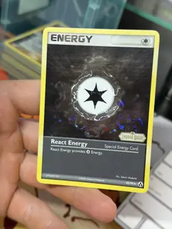 React Energy 82/92 EX Legend Maker 2006 Reverse Holo SWIRL Pokemon Card - Image 5