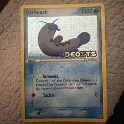 Pokemon TCG Barboach EX Deoxys Stamped Holo Card 54/107 LP Condition - Image 1