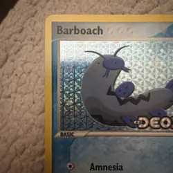 Pokemon TCG Barboach EX Deoxys Stamped Holo Card 54/107 LP Condition - Image 2