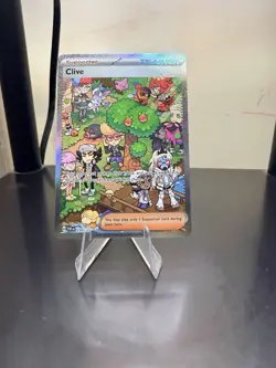 Clive SAR 236/091 Paldean Fates Full Art Trainer Pokemon Card NM - Image 1