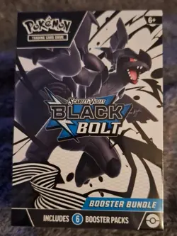 Pokemon TCG Scarlet & Violet Black Bolt Booster Bundle Box 6 Pack Factory Sealed - Image 1