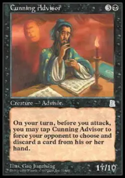 MTG Cunning Advisor, Light Play, English Portal 3 Kingdoms - Image 1