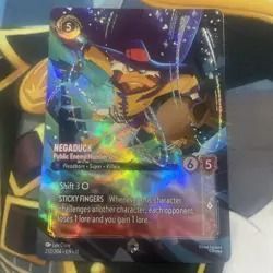 Lorcana Negaduck Public Enemy Number One Enchanted 232/204 - Image 1