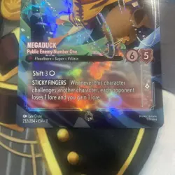 Lorcana Negaduck Public Enemy Number One Enchanted 232/204 - Image 3