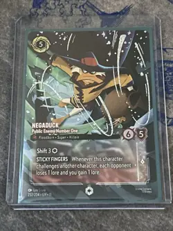 Lorcana Negaduck Public Enemy Number One Enchanted 232/204 - Image 1