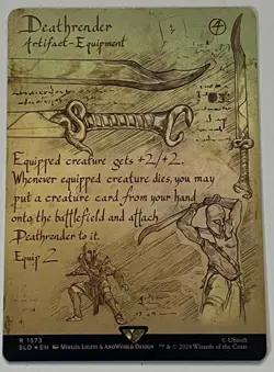 MTG Secret Lair Drop Deathrender Artifact - Equipment RARE FOIL #1573 - Image 1