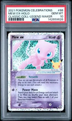 Mew EX Holo 88 Celebrations Classic Collection Pokemon PSA 10 - Image 1
