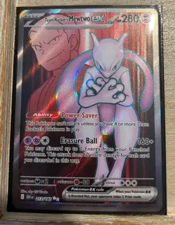 Pokemon TCG Team Rockets Mewtwo EX 213/182 Full Art Destined Rivals - Image 1
