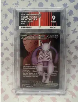 Team Rockets Mewtwo EX 213/182 Grade 9 Ace 9 Pokemon TCG - Image 1