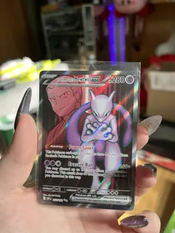 Pokemon Mewtwo EX TCG Team Rockets 213/182 Full Art NM Condition - Image 1