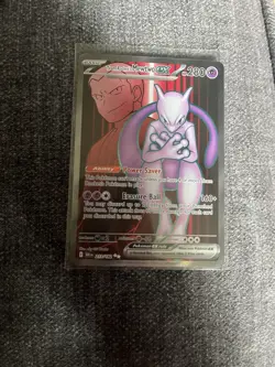 Pokemon Mewtwo EX TCG Team Rockets 213/182 Full Art NM Condition - Image 2