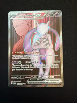 Pokemon TCG Team Rockets Mewtwo EX Special Illustration Destined Rivals 213/182 - Image 1