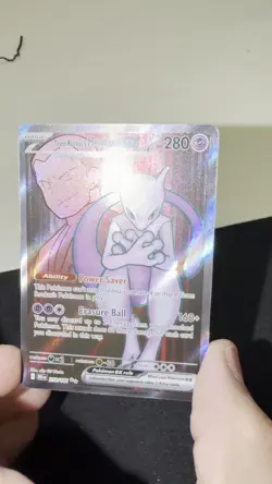 Pokemon TCG Team Rockets Mewtwo EX Special Illustration Destined Rivals 213/182 - Image 2