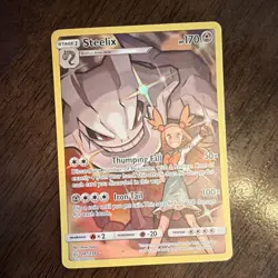 Pokemon TCG Steelix 247/236 SM Cosmic Eclipse Secret Rare Holo Stage 1 170HP - Image 1