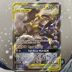Lucario & Melmetal GX (Full Art) Pokemon Sun & Moon Black Star Promo #SM192 - Image 1