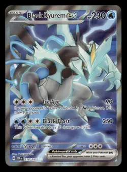 Black Kyurem ex Holo Ultra Rare SV08: Surging Sparks 218/191 NM - Image 1