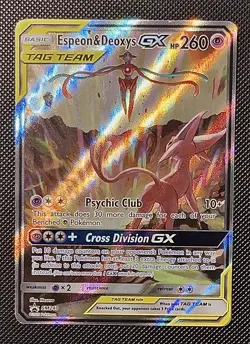 Espeon & Deoxys GX SM240 SM Holo Black Star Promo - Image 1