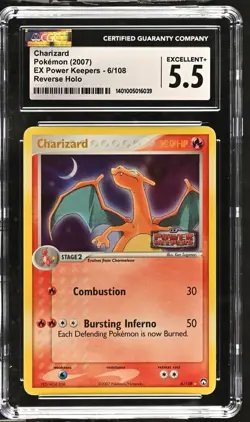 Charizard 6/108 EX Power Keepers Reverse Holo Pokemon CGC 5.5 - Image 1