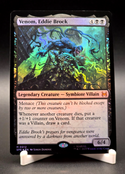 Venom, Eddie Brock Magic The Gathering Spider-Man Mythic Rare Foil #12 NM+ - Image 1