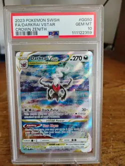 Pokemon Darkrai Vstar GG50/GG70 PSA 10: Crown Zenith Set - Image 1