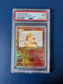 Pokemon TCG Rapidash Reverse Holo 60/110 Legendary Collection PSA 9 WOTC Card - Image 1