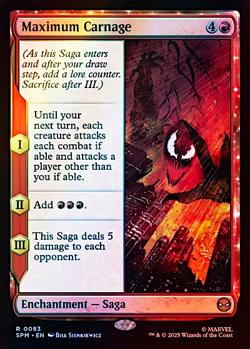 NM Foil Maximum Carnage, MTG, Marvel's Spider-Man, Magic the Gathering, 83 - Image 1